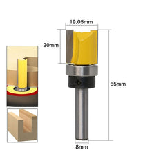 Load image into Gallery viewer, 8MM Shank Copy Type Trimming Knife Straight Edge Engraving Machine Milling Cutter, 8x3/4x20mm, 8x3/4x25mm, 8x3/4x38mm, 8x3/4x50mm, 4PCS/Set