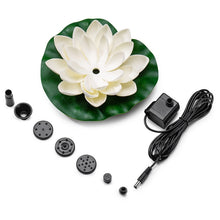 Load image into Gallery viewer, Solar Fountain Floating Views Garden Pool Water Scene, Lotus Leaf Flower Style,Color Random Deilvery, Lotus Leaf Flower Solar Fountain