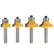 Load image into Gallery viewer, 4 PCS/Set 1/4 Handle Alloy Fillet Knife Woodworking Trimming Machine Bit, 4 PCS/Set 1/4 Handle