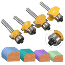 Load image into Gallery viewer, 4 PCS/Set 1/4 Handle Alloy Fillet Knife Woodworking Trimming Machine Bit, 4 PCS/Set 1/4 Handle