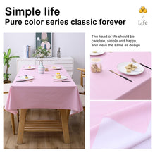 Load image into Gallery viewer, Solid Color PVC Waterproof Oil-Proof And Scald-Proof Disposable Tablecloth, 140x140cm, 140x180cm, 140x220cm