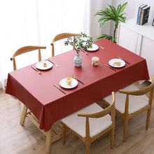 Load image into Gallery viewer, Solid Color PVC Waterproof Oil-Proof And Scald-Proof Disposable Tablecloth, 140x140cm, 140x180cm, 140x220cm