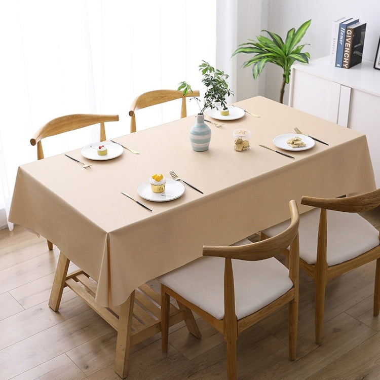 Solid Color PVC Waterproof Oil-Proof And Scald-Proof Disposable Tablecloth, 140x140cm, 140x180cm, 140x220cm