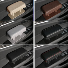 Load image into Gallery viewer, Car Arm Handle Seat Left Hand Elbow Tray Universal Leather Increasing Pad Central Armrest Box, Black+Black line, Beige, Brown, Gray, Black+White Line, Black+Red Line