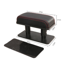 Load image into Gallery viewer, Car Arm Handle Seat Left Hand Elbow Tray Universal Leather Increasing Pad Central Armrest Box, Black+Black line, Beige, Brown, Gray, Black+White Line, Black+Red Line