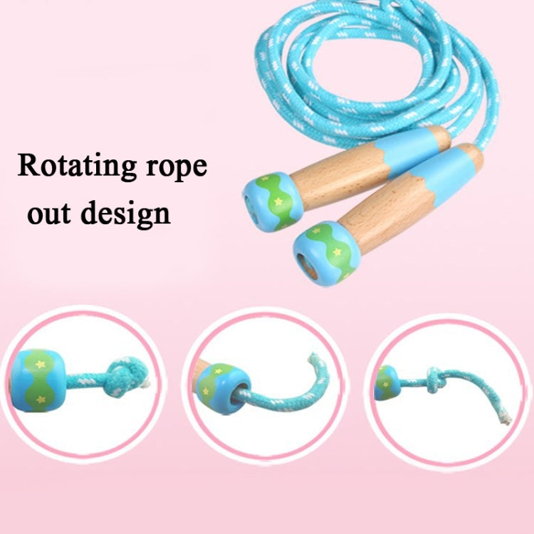 Wooden Children Skipping Rope Kindergarten Pupils Beginners Adjustable Skipping Rope, Length: 2.7m