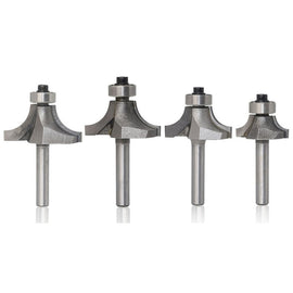 4 PCS/Set Round Corner Woodworking Cutter Trimming Machine Alloy Cutter Head, 4 PCS/Set Alloy Cutter Head