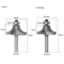 Load image into Gallery viewer, 4 PCS/Set Round Corner Woodworking Cutter Trimming Machine Alloy Cutter Head, 4 PCS/Set Alloy Cutter Head