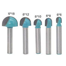 Load image into Gallery viewer, 6 Shank Lace Round Cutter Woodworking Relief Milling Cutter, 5 PCS/Set 6-18mm, 4 PCS/Set 16-32mm