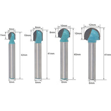 Load image into Gallery viewer, 6 Shank Lace Round Cutter Woodworking Relief Milling Cutter, 5 PCS/Set 6-18mm, 4 PCS/Set 16-32mm