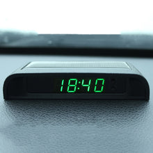 Load image into Gallery viewer, Solar Night Light Car Clock Automotive Electronic Clock Temperature, Time+Date+Week+Temperature
