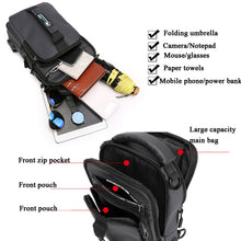 Load image into Gallery viewer, HaoShuai 1100-1 Men Chest Bag Multifunctional Single / Double Shoulder Backpack with External USB Charging Port