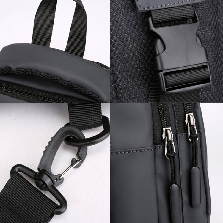 HaoShuai 1100-1 Men Chest Bag Multifunctional Single / Double Shoulder Backpack with External USB Charging Port