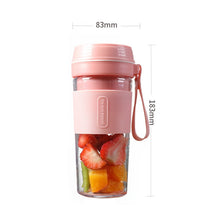 Load image into Gallery viewer, FS1300 Mini Juicer Home Portable Cooking Machine Student Juice Cup Juicer, Gem Blue Double Blade, Cherry Blossom Double Blade, Gem Blue Four Blade, Cherry Blossom Four  Blade