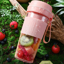 Load image into Gallery viewer, FS1300 Mini Juicer Home Portable Cooking Machine Student Juice Cup Juicer, Gem Blue Double Blade, Cherry Blossom Double Blade, Gem Blue Four Blade, Cherry Blossom Four  Blade