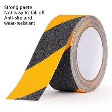Load image into Gallery viewer, Sands Anti-Slip Tape Ground Sticking Line Wear-Resistant Stair Step Warning Tape, Black 2.5cm x 5m, Black Yellow 2.5cm x 5m, Black 5cm x 5m, Black Yellow 5cm x 5m