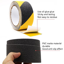 Load image into Gallery viewer, Sands Anti-Slip Tape Ground Sticking Line Wear-Resistant Stair Step Warning Tape, Black 2.5cm x 5m, Black Yellow 2.5cm x 5m, Black 5cm x 5m, Black Yellow 5cm x 5m