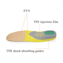 Load image into Gallery viewer, XD-640 Arch Sports Insoles Men and Women Shock Absorption Sweat Insoles Basketball Running Orthopedic Insoles