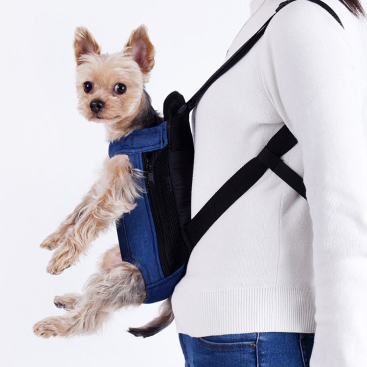 Dog Going Out Foldable On Chest Backpack Pet Carrier Bag, Blue Denim (Four Seasons), Light Color Cowboy (Four Seasons), Apricot Lattice (Four Seasons)