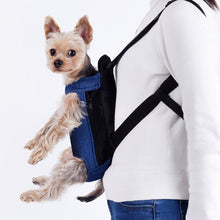 Load image into Gallery viewer, Dog Going Out Foldable On Chest Backpack Pet Carrier Bag, Blue Denim (Four Seasons), Light Color Cowboy (Four Seasons), Apricot Lattice (Four Seasons)