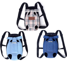 Load image into Gallery viewer, Dog Going Out Foldable On Chest Backpack Pet Carrier Bag, Blue Denim (Four Seasons), Light Color Cowboy (Four Seasons), Apricot Lattice (Four Seasons)