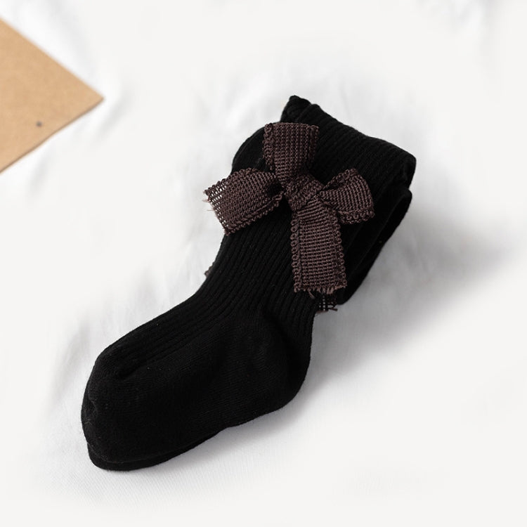 Spring And Autumn Girl Tights Bow Baby Knit Pantyhose Size:, S 0-1 Years Old, M 1-2 Years Old, L 2-4 Years Old