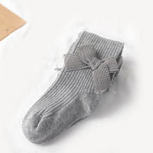 Load image into Gallery viewer, Spring And Autumn Girl Tights Bow Baby Knit Pantyhose Size: