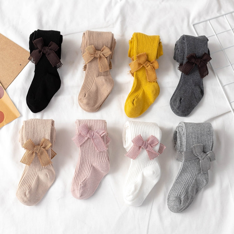 Spring And Autumn Girl Tights Bow Baby Knit Pantyhose Size: