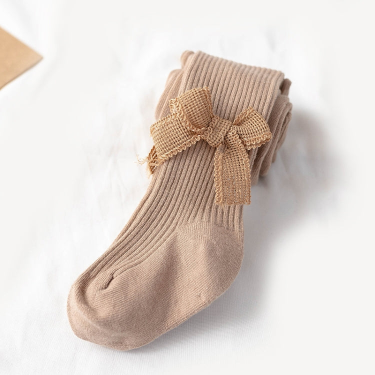 Spring And Autumn Girl Tights Bow Baby Knit Pantyhose Size:, S 0-1 Years Old, M 1-2 Years Old, L 2-4 Years Old