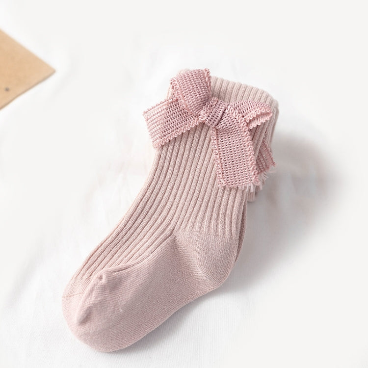 Spring And Autumn Girl Tights Bow Baby Knit Pantyhose Size: