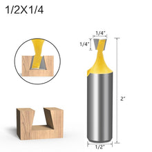 Load image into Gallery viewer, 1/2 Handle Dovetail Cutter Wood Engraving Small Milling Cutter, Specification:, 1/2x1/4mm, 1/2x3/8mm, 1/2x1/2mm, 5 PCS/Set, 1/2x5/8mm, 1/2x3/4mm