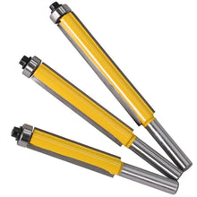 Load image into Gallery viewer, 8-Handle Extended Trimming Cutter With Bearing Woodworking Line Milling Cutter, Specification:, 8x1/2x50.8mm, 8x1/2x63.5mm, 8x1/2x76.2mm, 3 PCS/Set