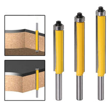 Load image into Gallery viewer, 8-Handle Extended Trimming Cutter With Bearing Woodworking Line Milling Cutter, Specification:, 8x1/2x50.8mm, 8x1/2x63.5mm, 8x1/2x76.2mm, 3 PCS/Set
