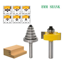 Load image into Gallery viewer, 7 Bearing Slot Cutters 8 Handle Adjustable Woodworking Milling Cutters, 7 Bearing Slot Cutters