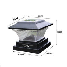 Load image into Gallery viewer, Outdoor Solar Column Lamp IP44 Waterproof Garden Fence Light Solar Street Lamp, Black Shell+White Light, Black Shell+Warm Light, Gold Bronze Shell+White Light, Gold Bronze Shell+Warm Light