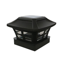 Load image into Gallery viewer, 4 inch Outdoor Solar Column Lamp White + Warm White Light Garden Lamp, Black, White