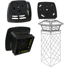 Load image into Gallery viewer, 4 inch Outdoor Solar Column Lamp White + Warm White Light Garden Lamp, Black, White
