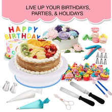 Load image into Gallery viewer, 220 in 1 Cake Turntable Decorating Nozzle Set Baking Tool Fondant Mold Set, 220 PCS/Set