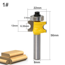 Load image into Gallery viewer, 8-Shank Bearing Positive Semicircular Cutter Engraving Machine Woodworking Cutter, No. 1, No. 2, No. 3, No. 4, No. 5, 5 PCS/Set