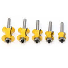 Load image into Gallery viewer, 8-Shank Bearing Positive Semicircular Cutter Engraving Machine Woodworking Cutter, No. 1, No. 2, No. 3, No. 4, No. 5, 5 PCS/Set
