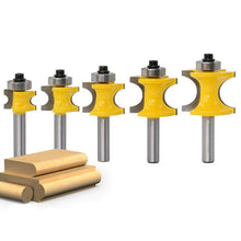 Load image into Gallery viewer, 8-Shank Bearing Positive Semicircular Cutter Engraving Machine Woodworking Cutter, No. 1, No. 2, No. 3, No. 4, No. 5, 5 PCS/Set