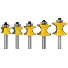 Load image into Gallery viewer, 8-Shank Bearing Positive Semicircular Cutter Engraving Machine Woodworking Cutter, No. 1, No. 2, No. 3, No. 4, No. 5, 5 PCS/Set