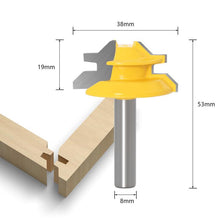 Load image into Gallery viewer, 8 Handles 45 Degree Tenon Cutter 8x1-1/2 Tenon And Tenon Woodworking Milling Cutter, 8 Handles 45 Degree