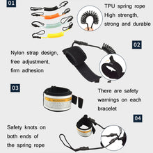Load image into Gallery viewer, Surf Bodyboard Safety Hand Rope TPU Surfboard Paddle Towing Rope, The Length After Stretching: 1.6m