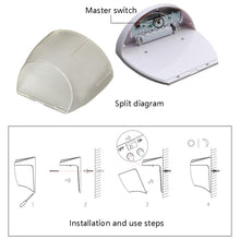 Load image into Gallery viewer, 8 LED Light Control Solar Garden Wall Light Outdoor Fence Light Lawn Light Street Lamp, White Light, Warm Light
