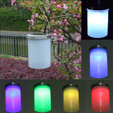 Load image into Gallery viewer, Outdoor Waterproof Solar Light Bucket Shape LED Courtyard Garden Hanging Lamp Night Light, Colorful Light, White Light, Warm Light