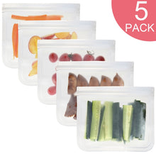Load image into Gallery viewer, Translucent Frosted PEVA Food Preservation Bag Refrigerator Food Storage Bag Self-Sealing Food Bag, 5 PCS / Set(NO.1x5), 5 PCS / Set(NO.2x5), 6 PCS / Set(NO.1x4+NO.2x2), 10 PCS / Set(NO.1x6+NO.2x4), 12 PCS / Set(NO.1x7+NO.2x5)