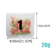 Load image into Gallery viewer, Translucent Frosted PEVA Food Preservation Bag Refrigerator Food Storage Bag Self-Sealing Food Bag, 5 PCS / Set(NO.1x5), 5 PCS / Set(NO.2x5), 6 PCS / Set(NO.1x4+NO.2x2), 10 PCS / Set(NO.1x6+NO.2x4), 12 PCS / Set(NO.1x7+NO.2x5)