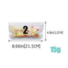 Load image into Gallery viewer, Translucent Frosted PEVA Food Preservation Bag Refrigerator Food Storage Bag Self-Sealing Food Bag, 5 PCS / Set(NO.1x5), 5 PCS / Set(NO.2x5), 6 PCS / Set(NO.1x4+NO.2x2), 10 PCS / Set(NO.1x6+NO.2x4), 12 PCS / Set(NO.1x7+NO.2x5)