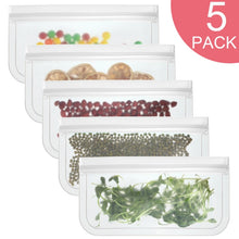 Load image into Gallery viewer, Translucent Frosted PEVA Food Preservation Bag Refrigerator Food Storage Bag Self-Sealing Food Bag, 5 PCS / Set(NO.1x5), 5 PCS / Set(NO.2x5), 6 PCS / Set(NO.1x4+NO.2x2), 10 PCS / Set(NO.1x6+NO.2x4), 12 PCS / Set(NO.1x7+NO.2x5)